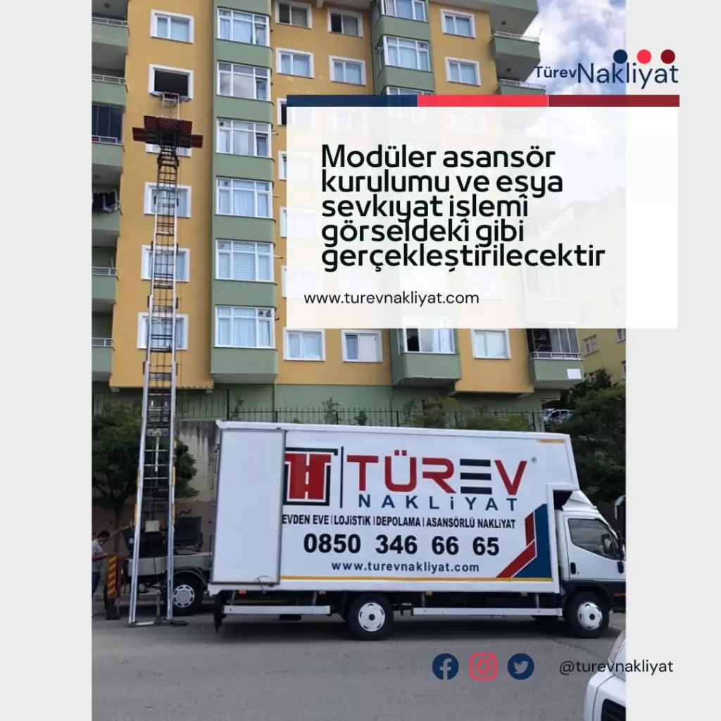 Asansörlü Evden Eve Taşımacılık Hizmeti